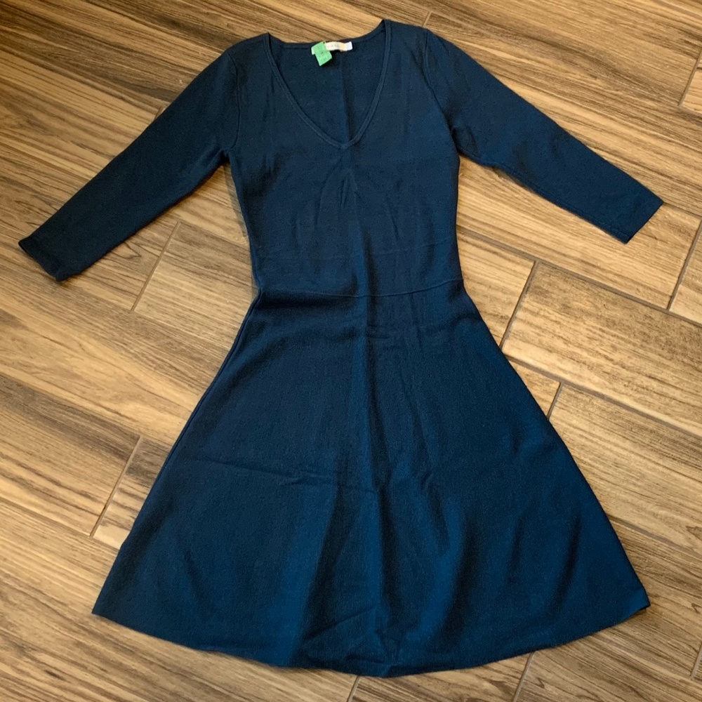 Boden Fit N Flare Knit V-Neck Dress Size 2R